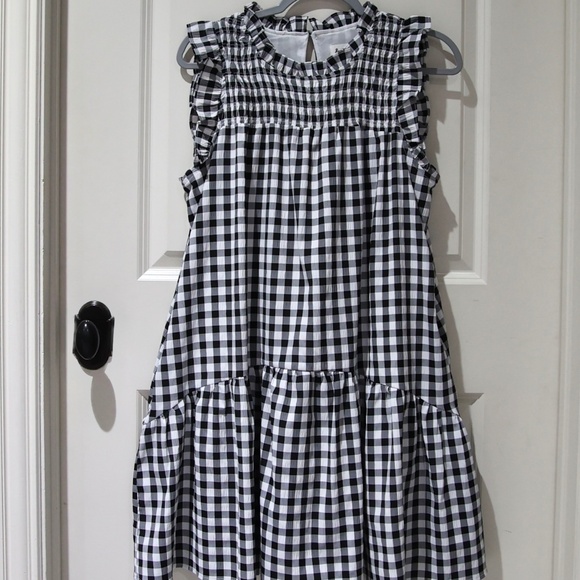 &merci Dresses & Skirts - &Merci Black/White Check Sleeveless Dress